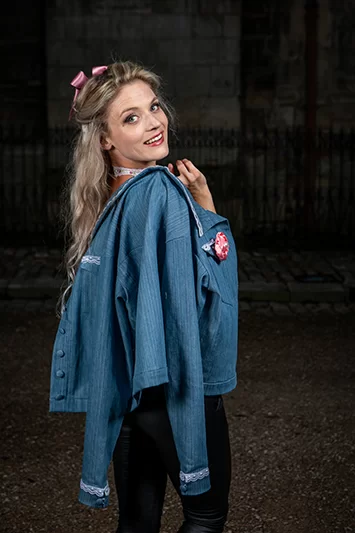 Blouson pour femme Made in France en jean clair Marlène – Image 2