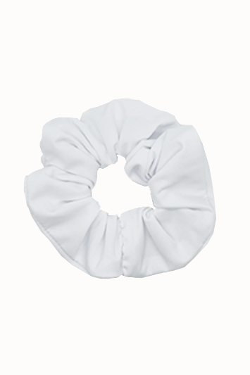 Grand chouchou cheveux en lycra uni mat blanc Made in France Egalité