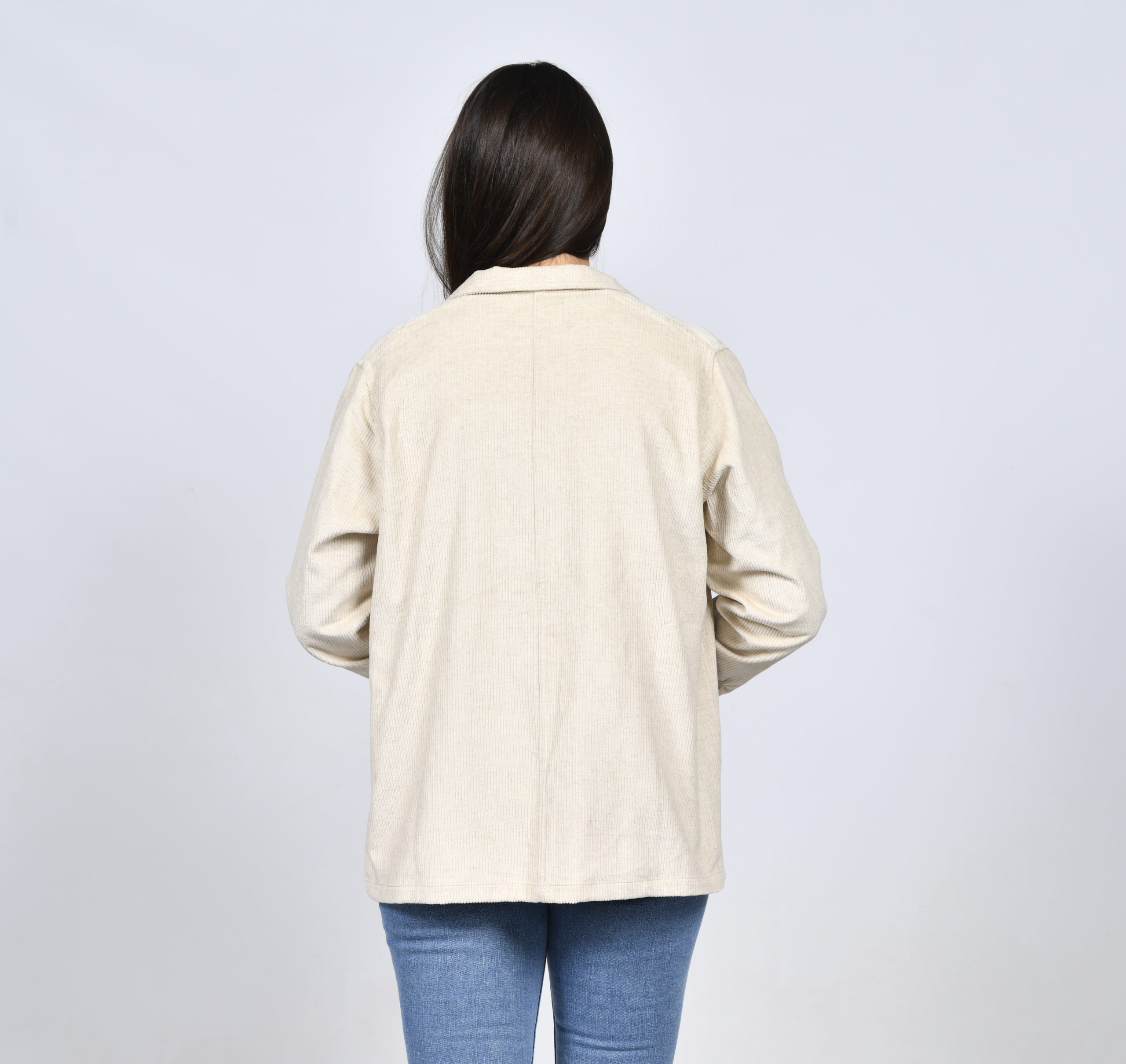 Veste coton/lin aspect velours Léandre – Image 2